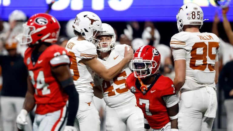 Texas Longhorns Football vs Georgia Bulldogs Football Match Player Stats