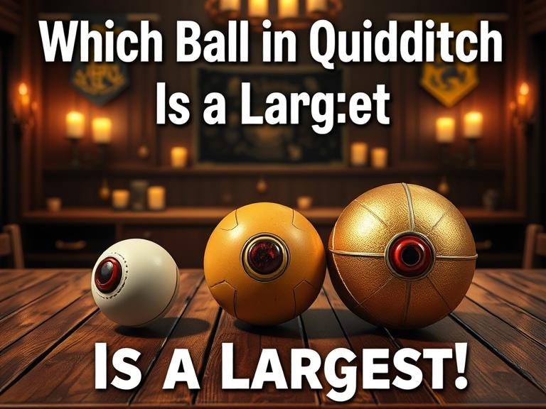 Which Ball in Quidditch Is the Largest