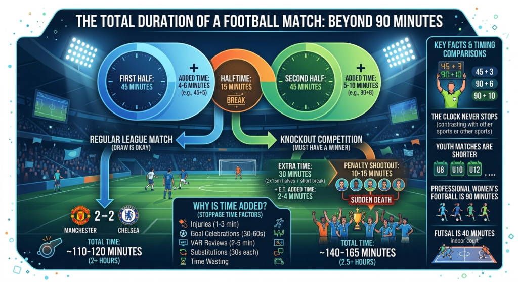 How Long Is a Football Match? Official Match Time, Extra Time & Stoppage Time Explained