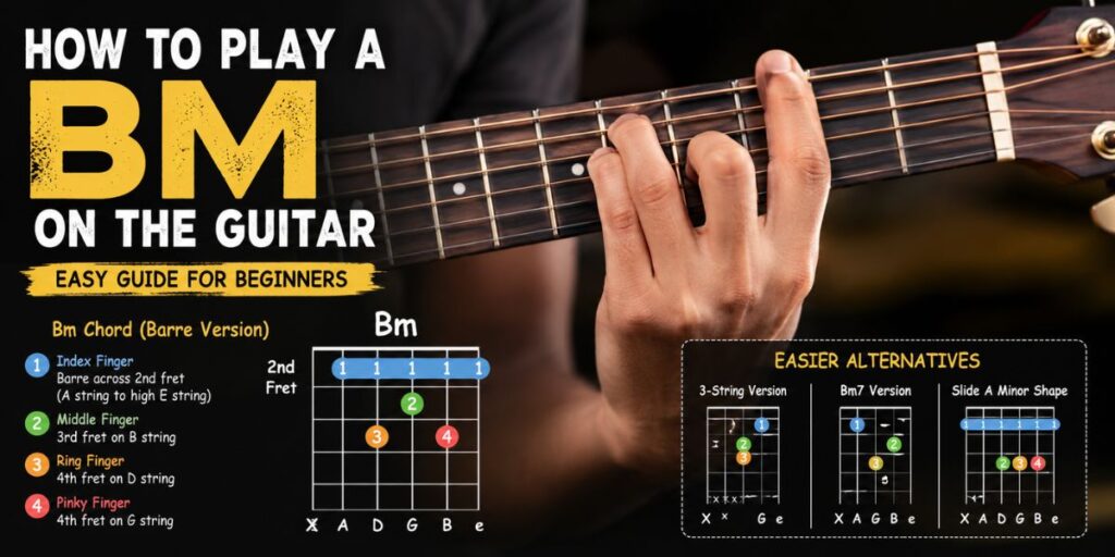 How to Play a Bm on the Guitar (Easy Guide for Beginners) How to Play a Bm on the Guitar