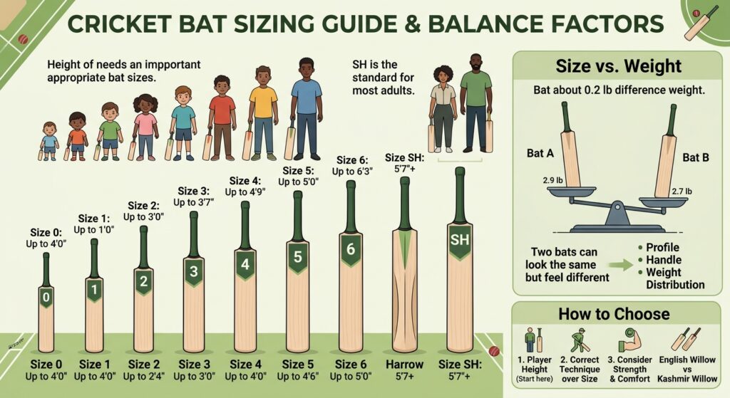 Cricket Bat Size