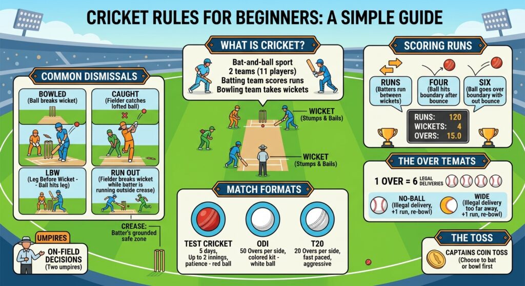 Cricket Rules for Beginners: A Simple Guide to Understanding the Game