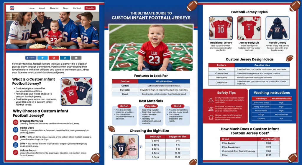 Custom Infant Football Jersey