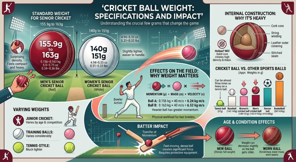 Cricket Ball Weight