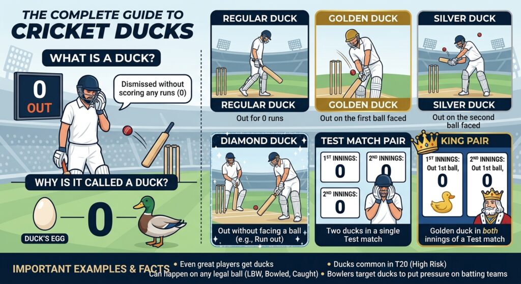 Cricket Duck Meaning: Types of Ducks Explained for Beginners Cricket Duck Meaning