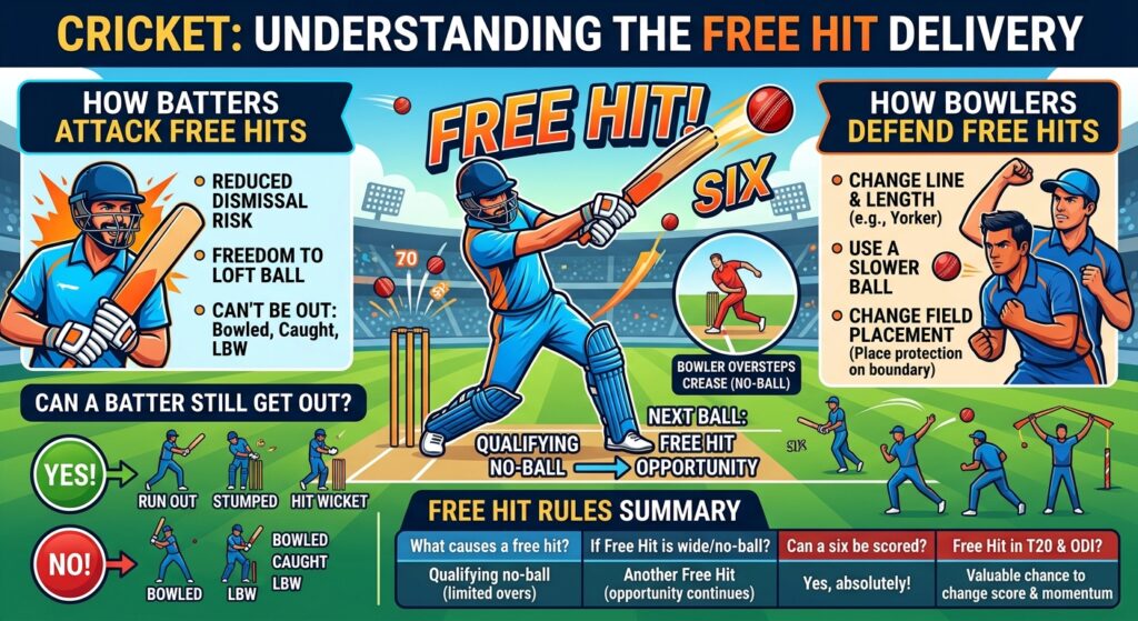 Free Hit in Cricket: Meaning, Rules and How It Works