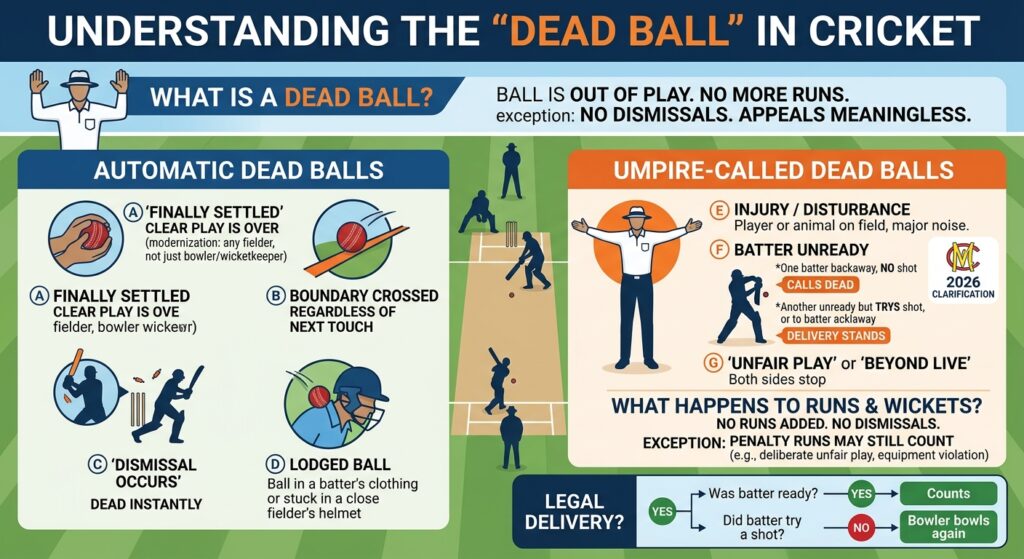 Cricket Dead Ball Rules Explained: When Play Actually Stops