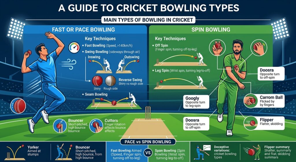 Cricket Bowling Types Explained